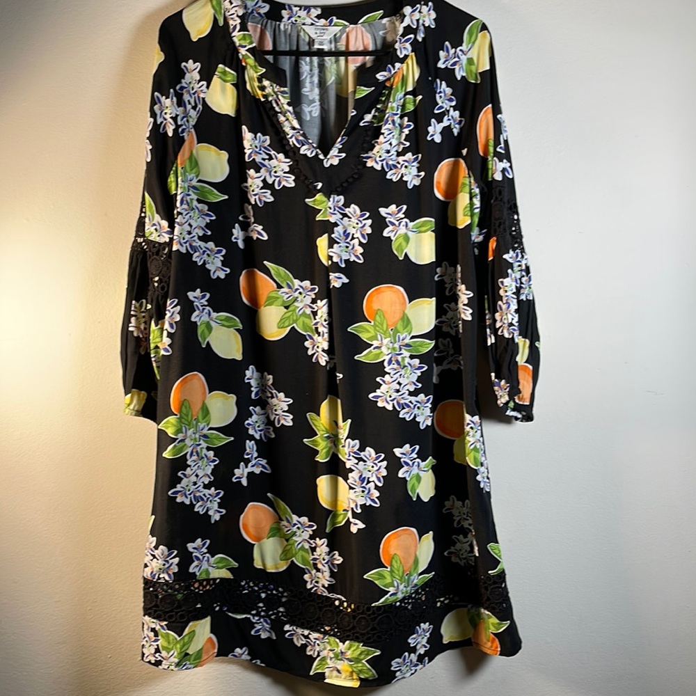Crown and Ivy floral dress with chain detail size PM